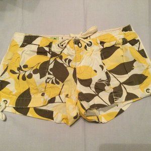 American Eagle Brown & Yellow shorts.  Size 6